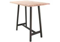 Højbord 110x72x108,5cm hvidolieret eg og sort stel