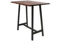 Højbord 110x72x108,5cm røget olieret eg og sort stel