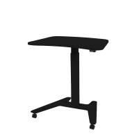 Office Compact Slim hæve sænkebord bord 50x77 cm på hjul- Sort