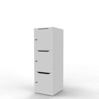 New Choice personaleskab med 3 rum h&oslash;jde 136,7cm hvid