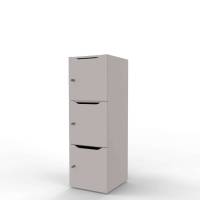 New Choice personaleskab med 3 rum h&oslash;jde 136,7cm gr&aring;
