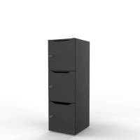 New Choice personaleskab med 3 rum h&oslash;jde 136,7cm antracit