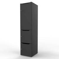 New Choice personaleskab med 3 rum h&oslash;jde 181,7cm antracit