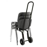 Office Stolevogn 75Kg til de fleste stabelbare stole, sort