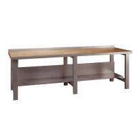 Fileb&aelig;nk med massiv stavlimet parket bordplade 2500x800mm