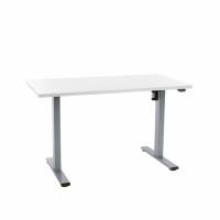 Office elektrisk hæve sænkebord Operator 60x120 cm, alu stel - Hvid