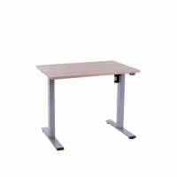 Office elektrisk hæve sænkebord Operator 60x90 cm, alu stel - Eg