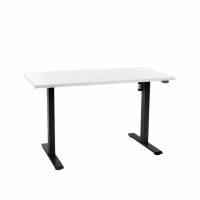 Office elektrisk hæve sænkebord Operator 60x120 cm, sort stel - Hvid