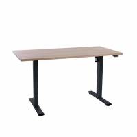 Office elektrisk hæve sænkebord Operator 70x140 cm, sort stel - Eg