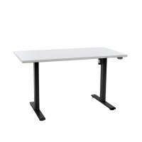 Office elektrisk hæve sænkebord Operator 70x140 cm, sort stel - Hvid