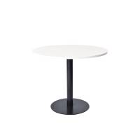 Rundt Bord Van Doren Ø90 cm, sort stel, hvid bordplade