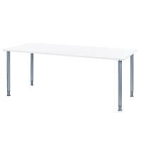 Oporto Futura kantinebord, 180x80 cm, alu - Hvid