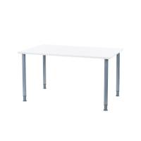 Oporto Futura kantinebord, 130x80 cm, alu stel - Hvid