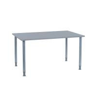 Oporto Futura kantinebord, 130x80 cm, alu stel - Lysegrå