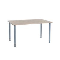 Oporto Futura kantinebord, 130x80 cm, alu stel - Eg
