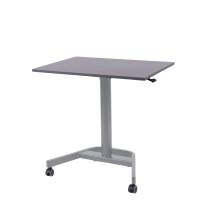 Office h&aelig;ve s&aelig;nkebord single Lift 70x50 cm, antrasit - alu stel