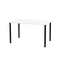 Oporto Futura kantinebord, 130x80 cm, sort - Hvid