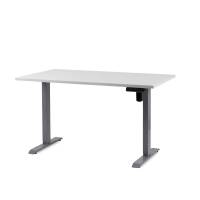 Office elektrisk hæve sænkebord Operator II 70x140cm, alu stel - Hvid