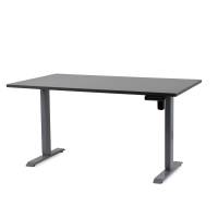 Office hæve sænkebord Operator II 80x160 cm, alu stel - Antracit