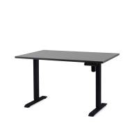 Office elektrisk hæve sænkebord Operator II 60x120 cm, sort stel - Mørkegrå