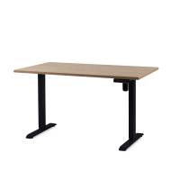 Office hæve sænkebord Operator II 70x140cm, sort stel eg bordplade