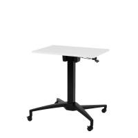 Office EP Lift Flip 80x60cm sort stel, hvid bordplade
