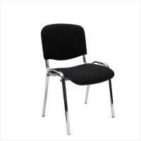 Office Comfort Basic stol med blankt stel - Sort