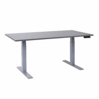 Office hæve sænkebord Corporate 80x160 cm, alu stel - Antracit