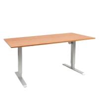 Hæve sænkebord elektrisk Manager 80x120 cm, alu stel - Bøg