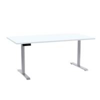 Office EP 3000 hæve sænkebord - Decor laminat 80x160 cm - Hvid bordplade