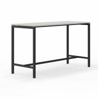 Monik højbord 180x70cm højde 105cm lysegrå med sort stel