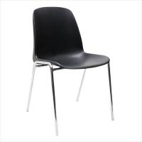 Oporto Xtra kantinestol plast sort