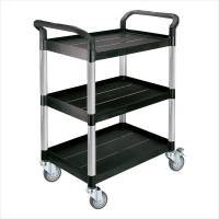 Smalt rullebord i plast 3 hylder, 48x85x100h cm. grå