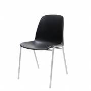 Oporto Xtra stabelstol, Alugrå stel - Sort