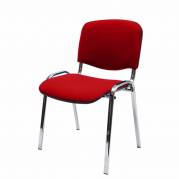 Office Comfort Basic stol med blankt stel - Rød