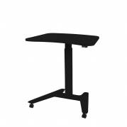 Office Compact Slim hæve sænkebord bord 50x77 cm på hjul- Sort