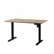 Office hæve sænkebord Operator II 70x140cm, sort stel - antracit bordplade