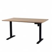 Office hæve sænkebord Operator II 80x160cm, sort stel - Eg bordplade