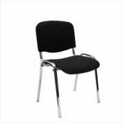 Office Comfort Basic stol med blankt stel - Sort