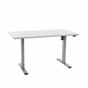 Office elektrisk hæve sænkebord Operator 70x140 cm, alu stel - Hvid