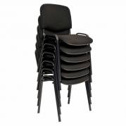 Office Comfort Basic stol med sortlakeret stel - Blå