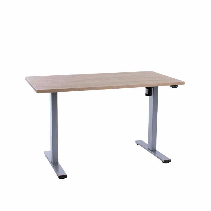 Office elektrisk hæve sænkebord Operator 60x120 cm, alu stel - Eg