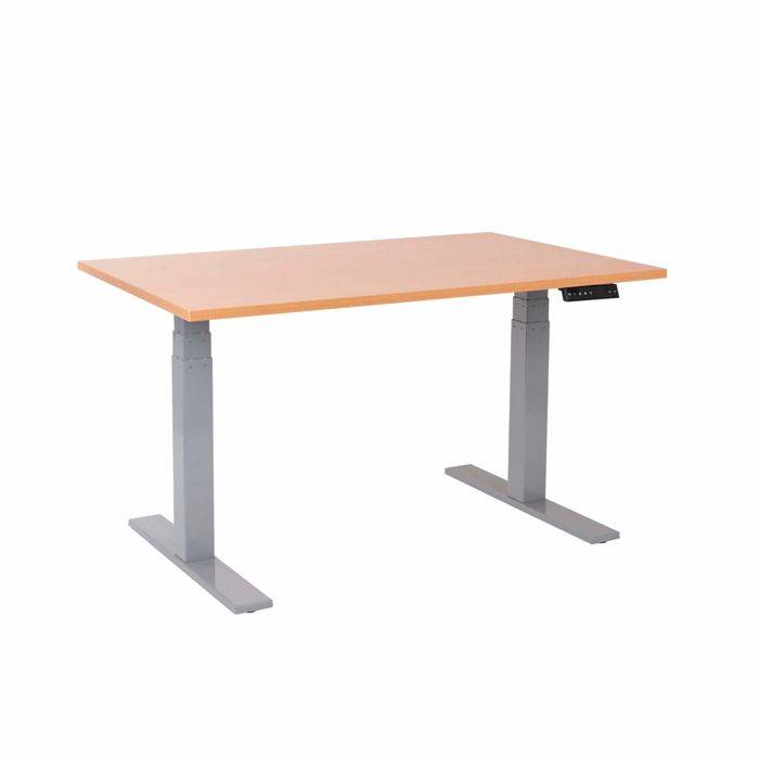 Office Hæve sænkebord Corporate 80x140 cm, alu stel - Bøg