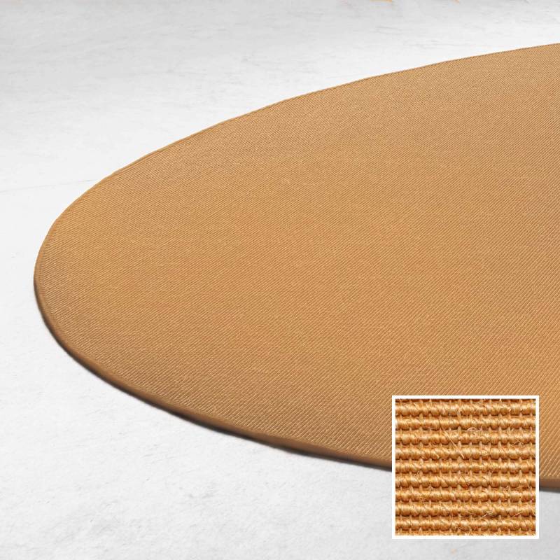 Sisal Boucle gulvt&aelig;ppe rundt &Oslash;140cm natur