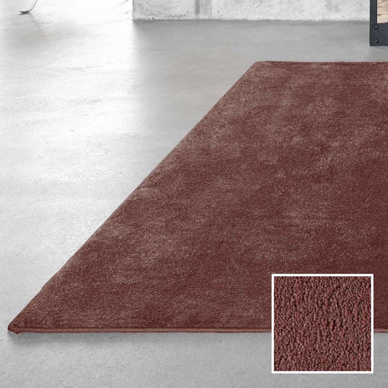 Epoca Moss t&aelig;ppe 170x230cm med h&oslash;j luv bordeaux