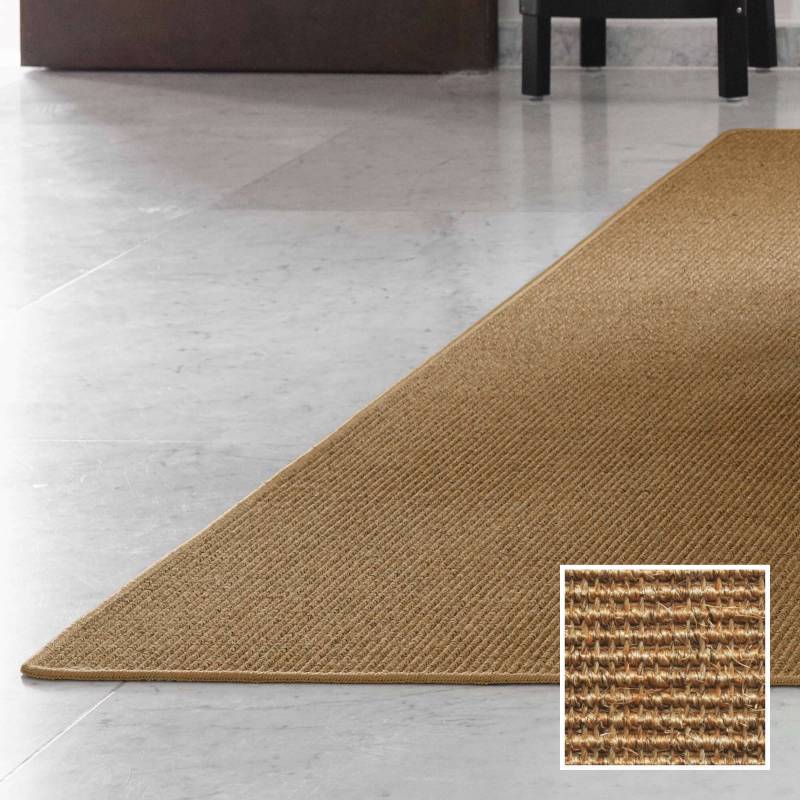 Gulvt&aelig;ppe Sisal Boucle 300x400cm m&oslash;rk natur