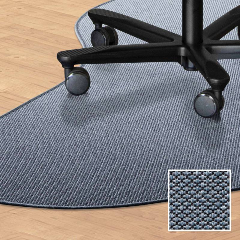 Tekstil stoleunderlag dr&aring;beformet 150x200cm turkis