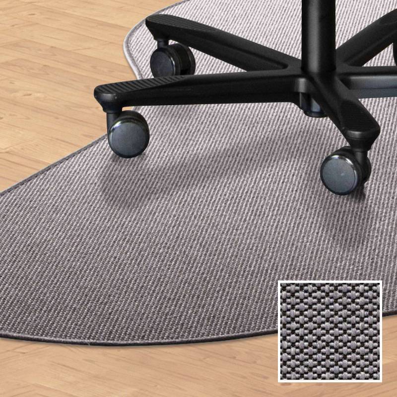 Tekstil stoleunderlag dr&aring;beformet 120x180cm lysegr&aring;