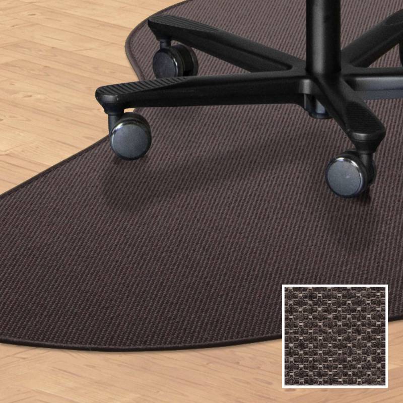 Tekstil stoleunderlag dr&aring;beformet 120x180cm brun