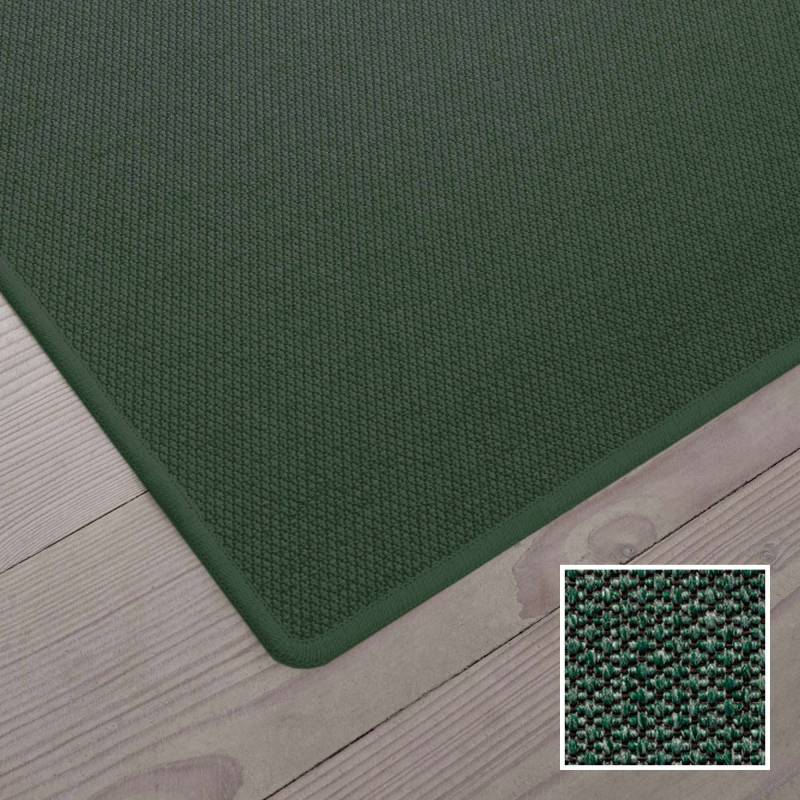 Tekstil stoleunderlag 90x120cm fladv&aelig;vet gr&oslash;n